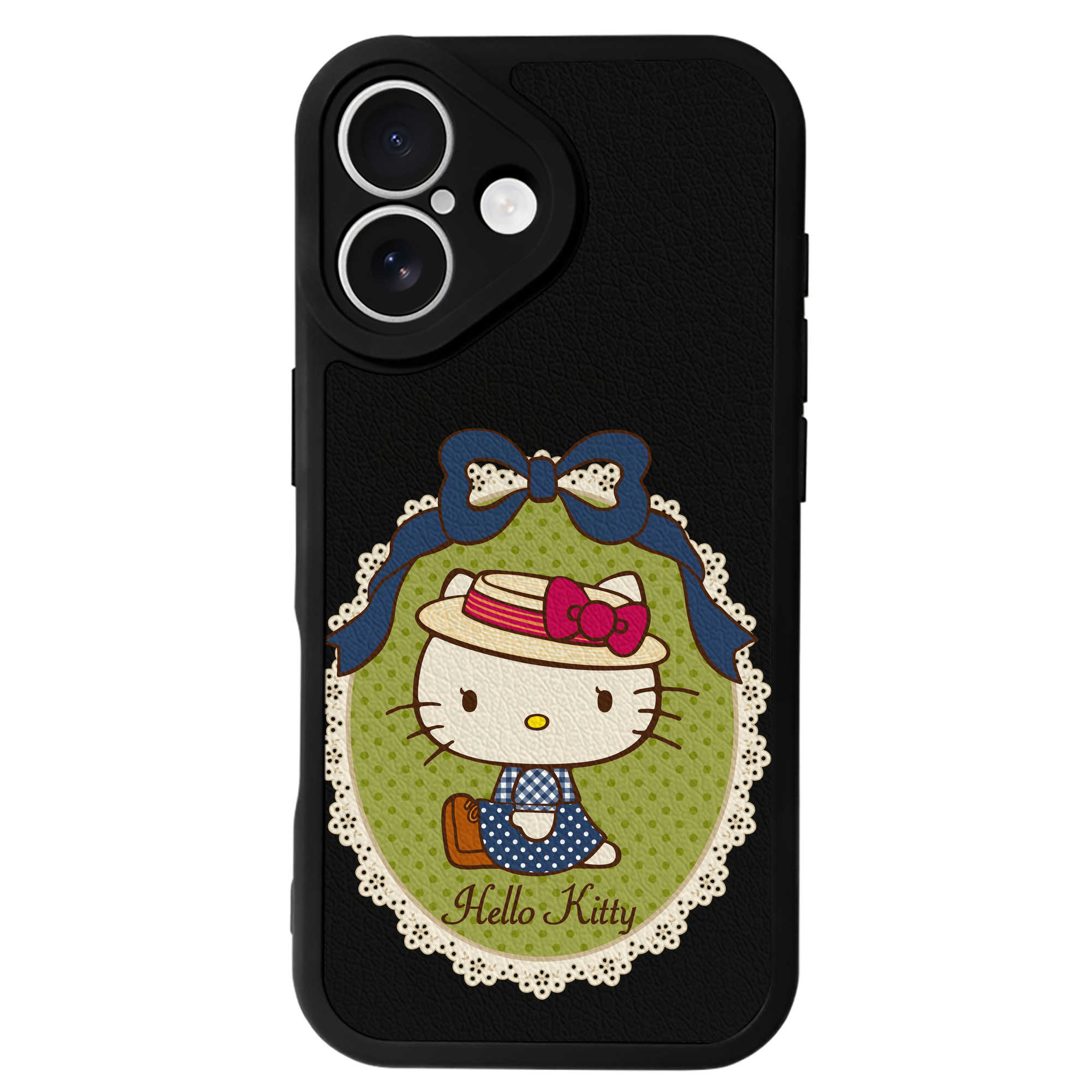 （画像用） Hello Kitty ハローキティ 【iPhone 16シリーズ対応】シリコンスマホケース（レザー調） 材質：シリコン
